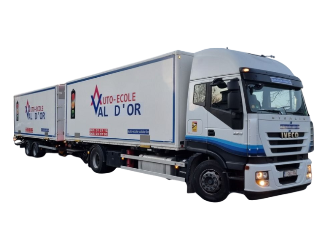 Camion avec remorque